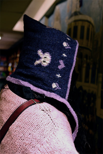 Bunny & Ribbon Rectangle Bonnet Hood (Sample)