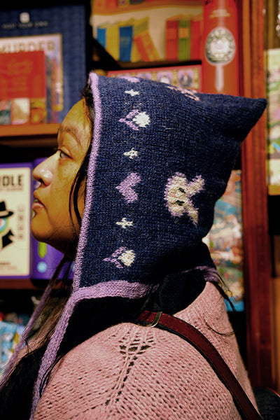 Bunny & Ribbon Rectangle Bonnet Hood (Sample)