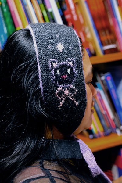 Black Kitty Band Bonnet